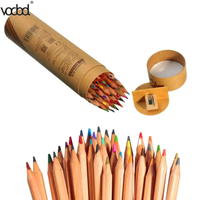 

VODOOL 36 Colors Professional Colored Pencils Set for Artist Writing Sketching Crayon Stationery Office school supplies