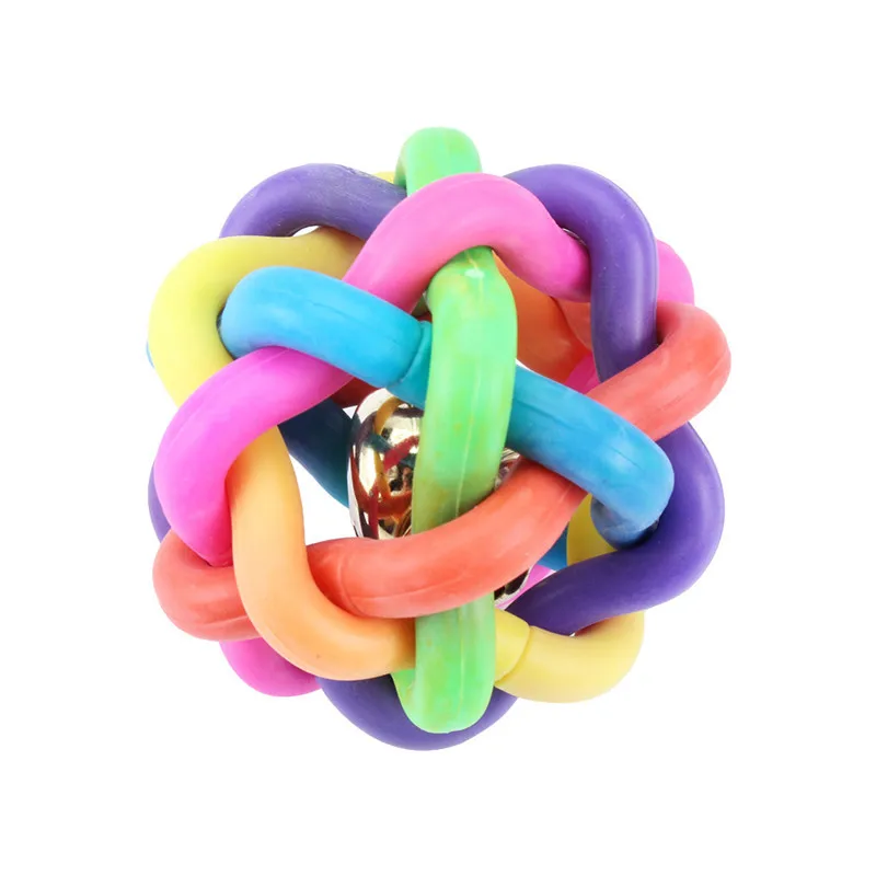 

1Pcs Multicolor Pet Dogs Cats Chew Colorful Rubber Round Ball Fun Training Play Palying Toys for Little Dogs Pet Accessories