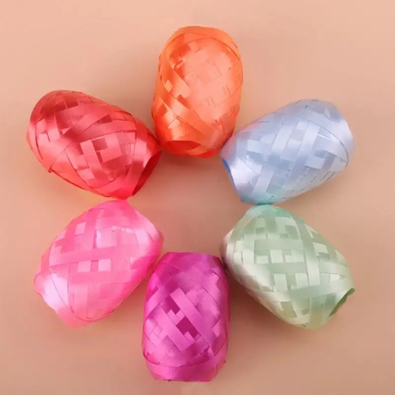 

6 Roll/set 5mm*10m Foil Balloons Ribbon Wedding Gift Wholesale Party Birthday Decoration Feast Accessories Curling Tapes