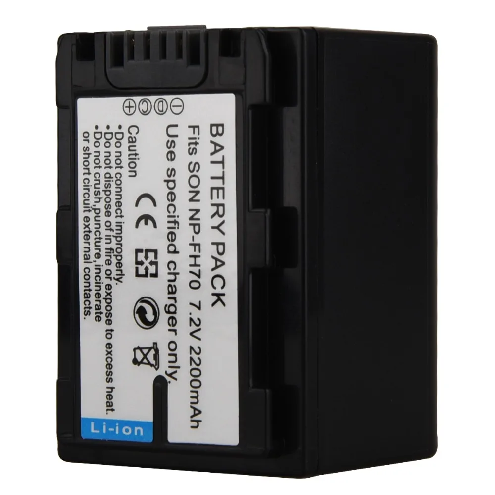 2 шт. 2200 мАч NP-FH70 NP FH70 NPFH70 литиевая батарея для цифровой камеры+ USB зарядное устройство для sony NP-FH60 DCR-DVD650 серии HC52 SX40 SR