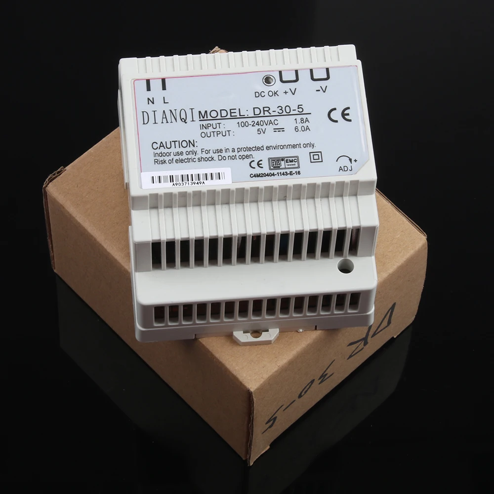 DIANQI Din rail источник питания DR-30w 5V 12V 15V 24V Переключатель Блок питания преобразователь переменного тока в постоянный DR-30-5V DR-30-12V DR-30-24V хорошего качества