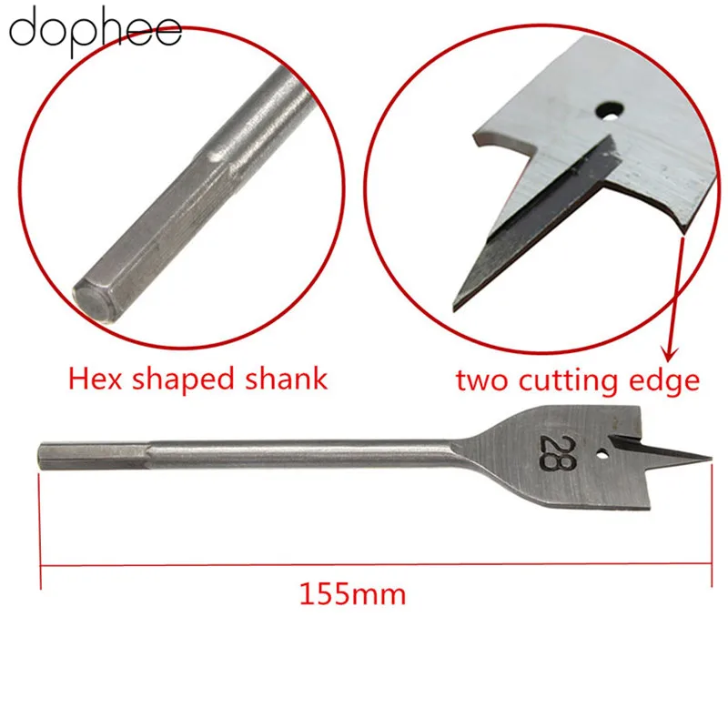 dophee Spade Flat Wood Drill Woodworking Tools Drill Bits Wood Boring Flat Head Spade Paddle Steel Tools Metric 35/38/40mm 1PC dophee Spade Flat Wood Drill Woodworking Tools Drill Bits Wood Boring Flat Head Spade Paddle Steel Tools Metric 35/38/40mm 1PC