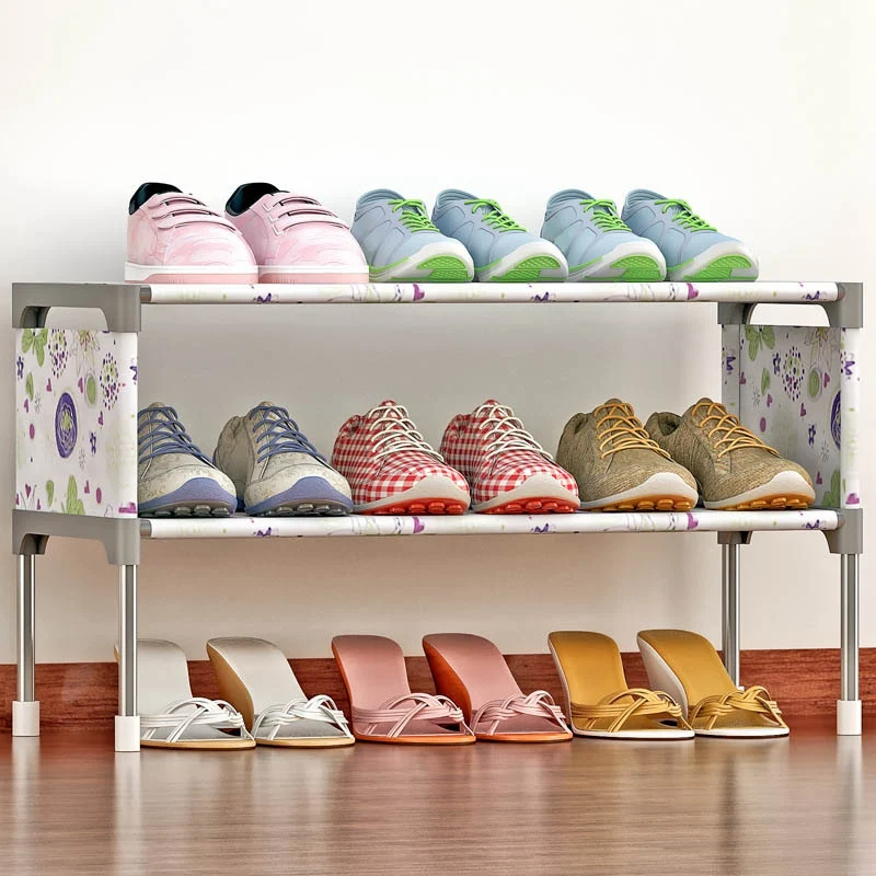 2 Layer Shoe Racks Storage Organizer Space Saving Shoe Cabinet Home Living Room Modern Furniture Shelves 3 Colors