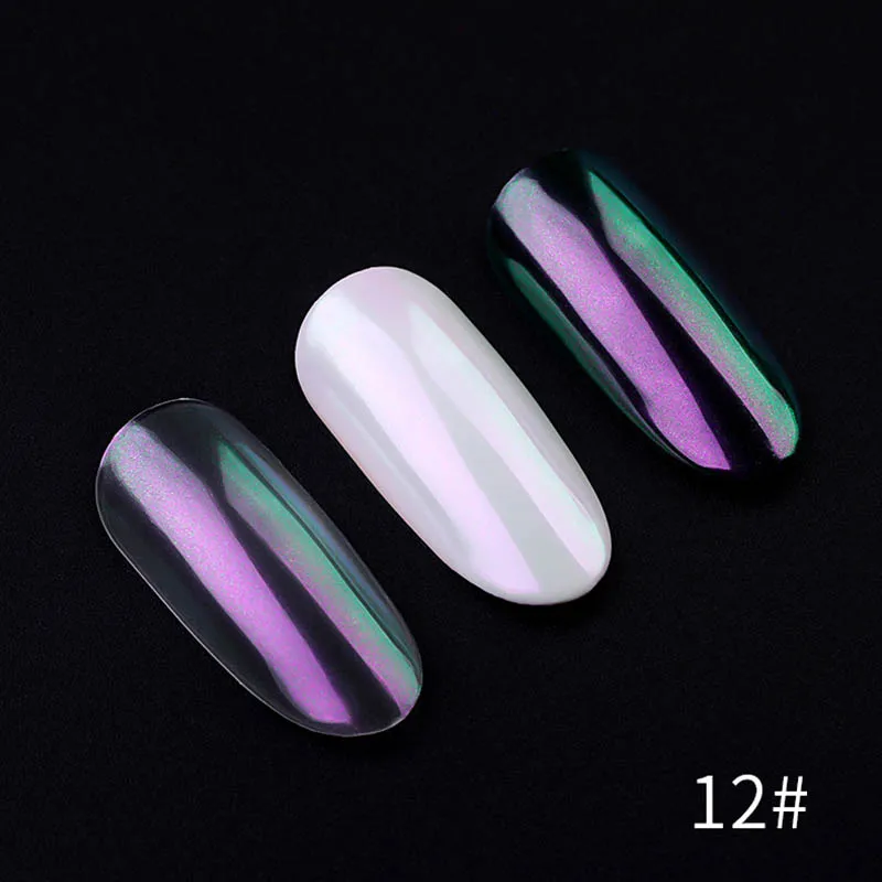 1 Box Pearlescent Gradient Shining Nail Glitter Pearl Dust UV Gel Polishing Magic Effect Powder DIY Decoration New Fashion Tools - Цвет: 12