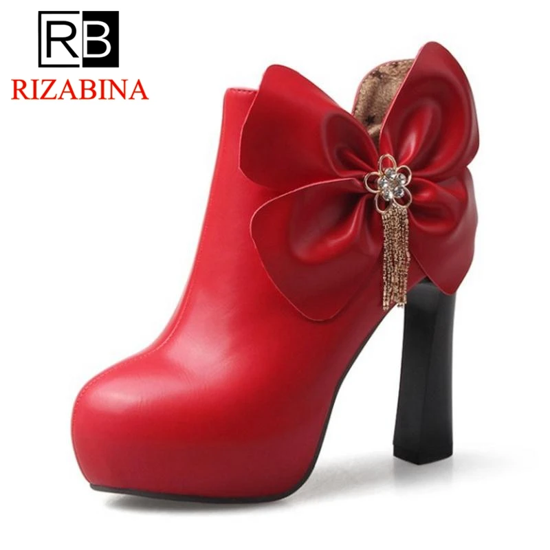 RizaBina/размеры 31-43 женские ботинки на высоком каблуке ботильоны платформе с