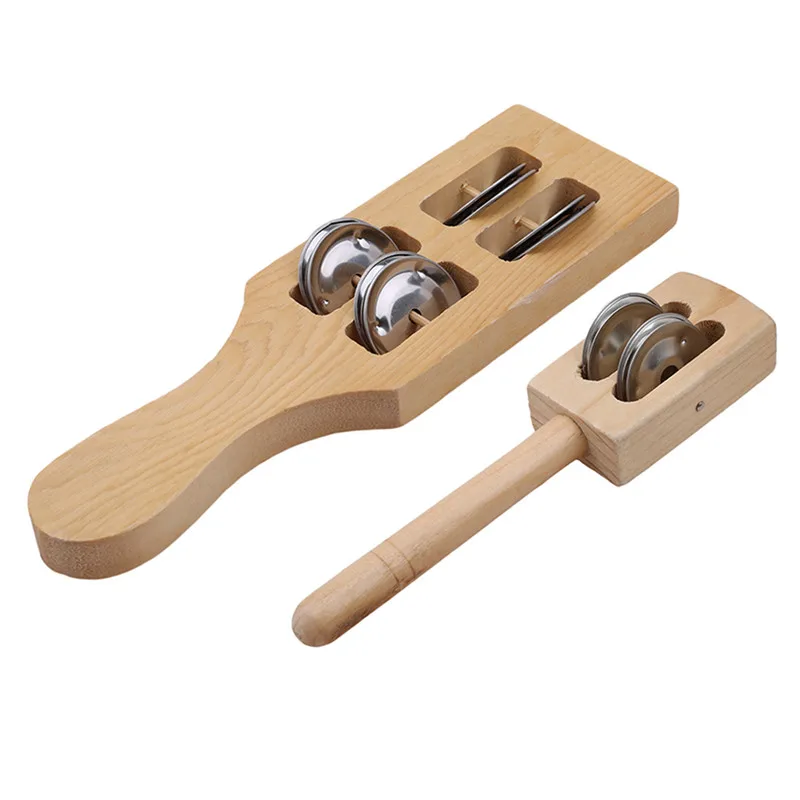 Тарелки металла с деревянными ручками музыкальные инструменты Развивающие игрушка для детей младшего возраста