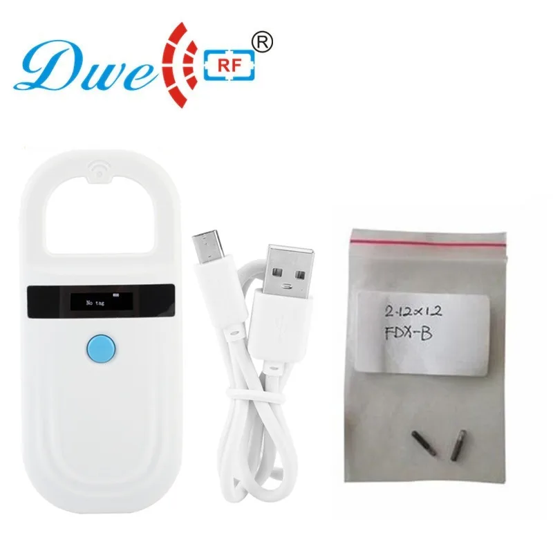 Rf implant microchip pet animal chip reader rfid сканер для животных с 2 fdx-b мм стеклянный колпачок* 12 мм microchip 2,12