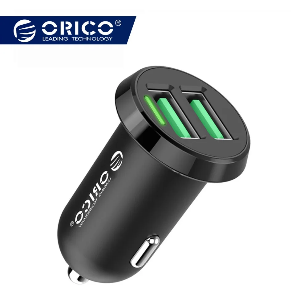 ORICO Dual <b>USB Car Charger</b> 2.4A Intelligent Output 17W Travel ...