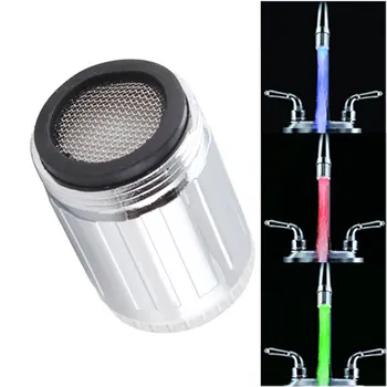 

LED Faucet Light Tap Nozzle RGB 7Colors Change Blinking Temperature Faucet Aerator Water Saving Kitchen Bathroom Accessories