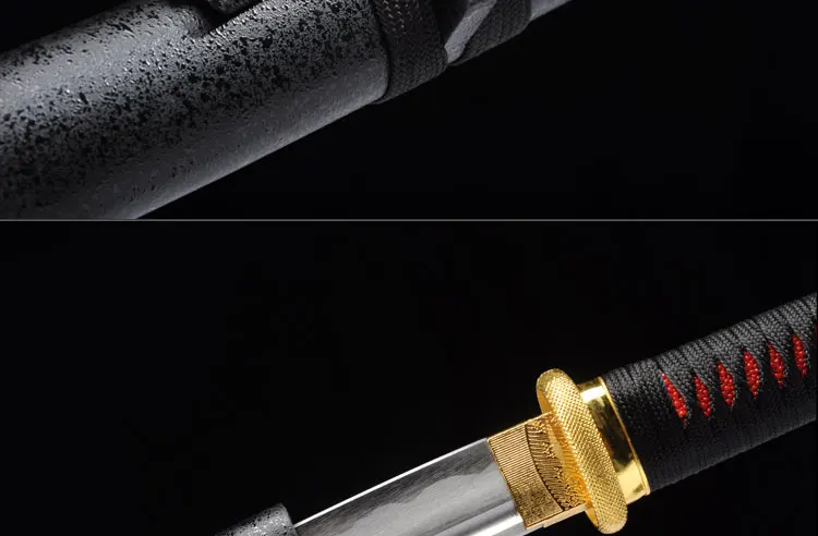 Черный ниндзя-мечи самурай катана 1060 Высокоуглеродистая сталь ручной работы Espada ниндзя Espada самурайский меч катана