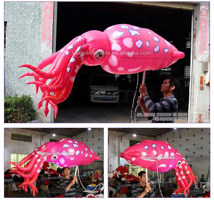 8 футов/2.4мтс большой зеленый надувной каракатицы, каракатицы ходячий Костюм надувной, гигантский надувной кальмар воздушный шар-игрушки