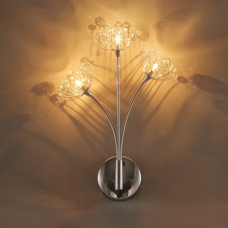 

Nordic Modern Crystal Led Wall Lamp luminaria Bathroom Bed Kitchen Loft Mirror Light Fixture Home Decor Sconce avize G4 110-220V