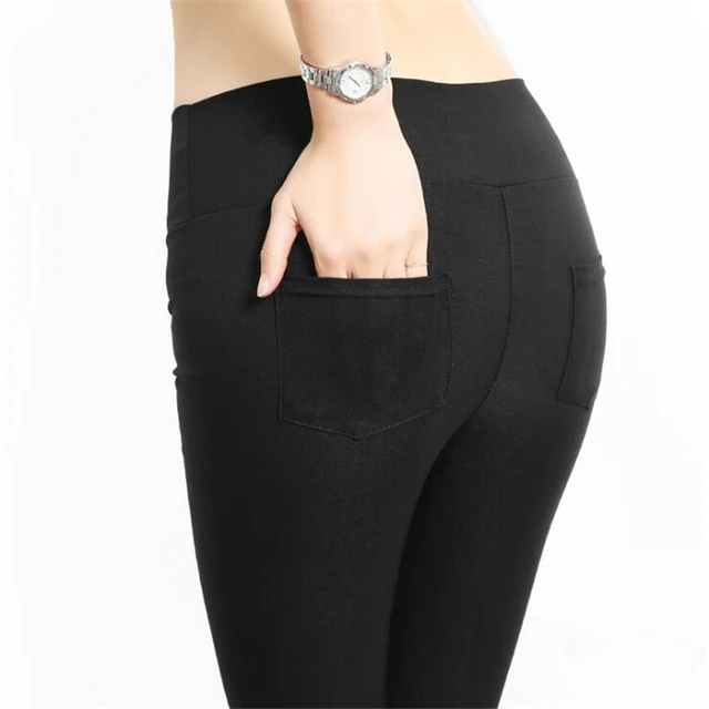 New Women Spring Autumn Leggings Plus Size High Waist Back ...