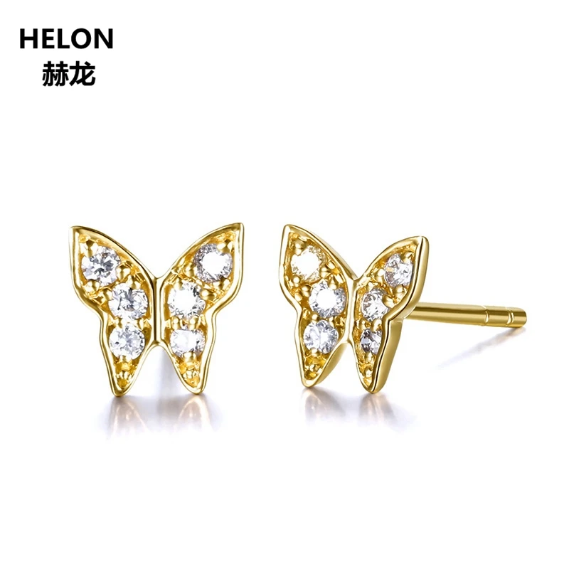 SI/H Single Cut 100% Natural Diamond Earrings for Women Solid 14k Yellow Gold Trendy Stud Earrings Party Fine Jewelry Gift SI/H Single Cut 100% Natural Diamond Earrings for Women Solid 14k Yellow Gold Trendy Stud Earrings Party Fine Jewelry Gift