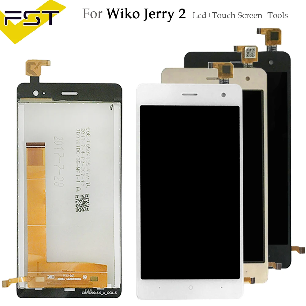 

5.0''For Wiko jerry 2 LCD Display and Touch Screen Assembly complete LCD Screen for Wiko Jerry2 Screen Glass Panel+Tools