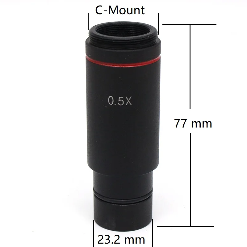 0.5X снижение C-mount адаптер объектива для камеры CCD Cmos цифровой окуляр подключение со стерео микроскопом оптическое реле объектива