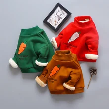 ExactlyFZ/свитер для девочек; Пальто с героями мультфильмов для мальчиков; Теплый Бархатный плотный костюм с длинными рукавами; Спортивный Детский свитер; куртки