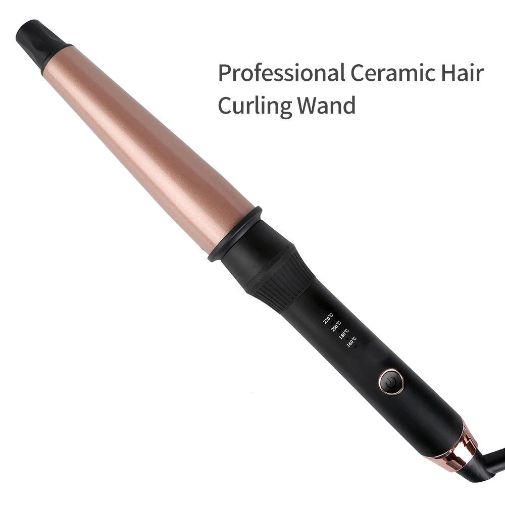 Harga Keramik Alat Styling Curling Iron 1 1.5 Inch Profesional Dual Tegangan Rambut Curling Wand Rambut Atlet Curling Putra dengan Tong Keren tip