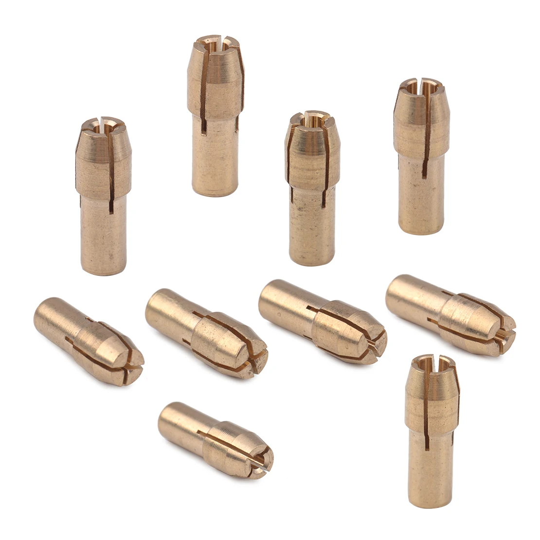 LETAOSK 10Pcs 4.8mm Shank 0.5-3.2mm Brass Drill Chuck Collet Bits Fit for Dremel Rotary Tool Accessories