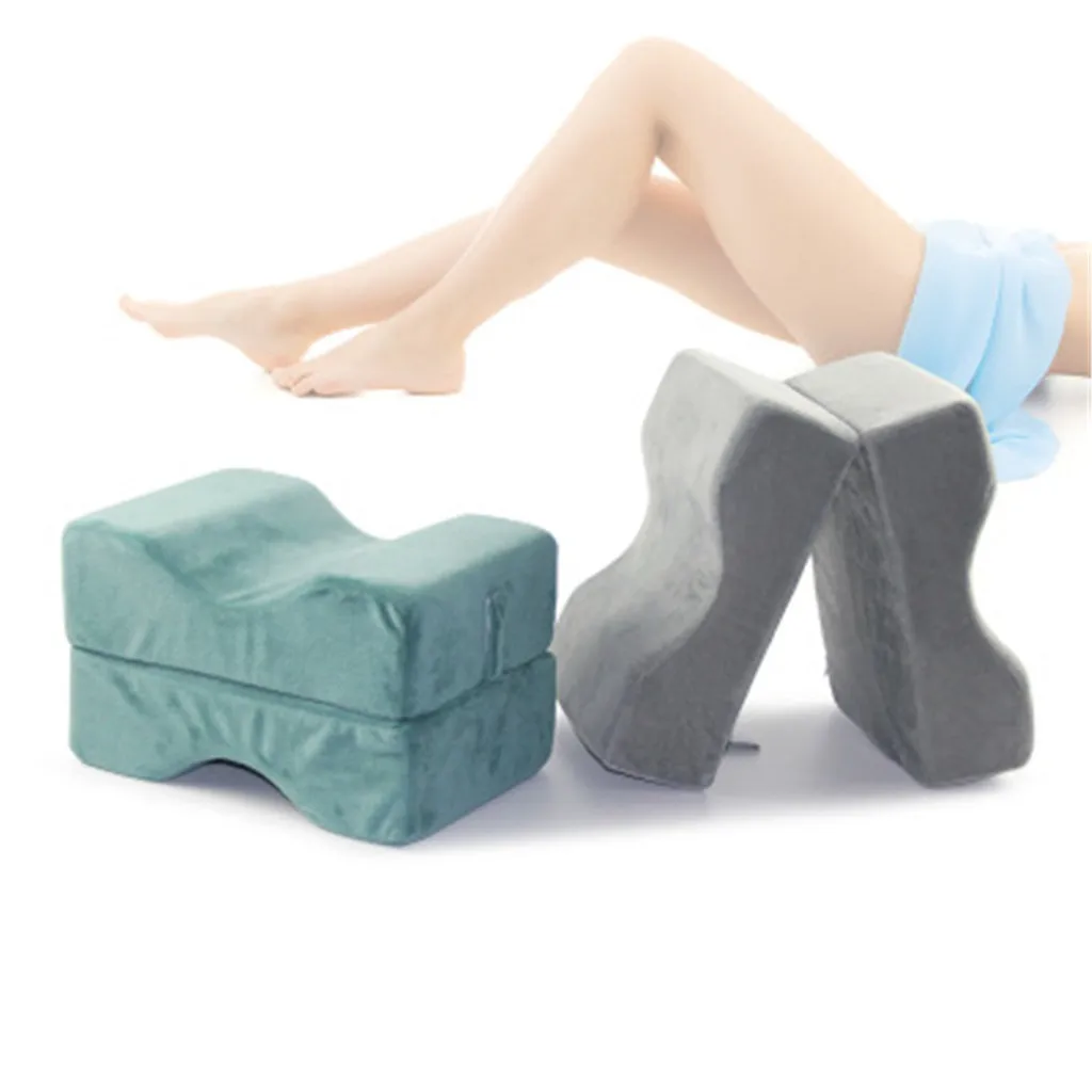 

ISHOWTIENDA Orthopedic Knee Wedge Pillow Leg Pad Memory Foam Sleeping Cushion Support for Sciatica Back Hip Joint Pain Relief
