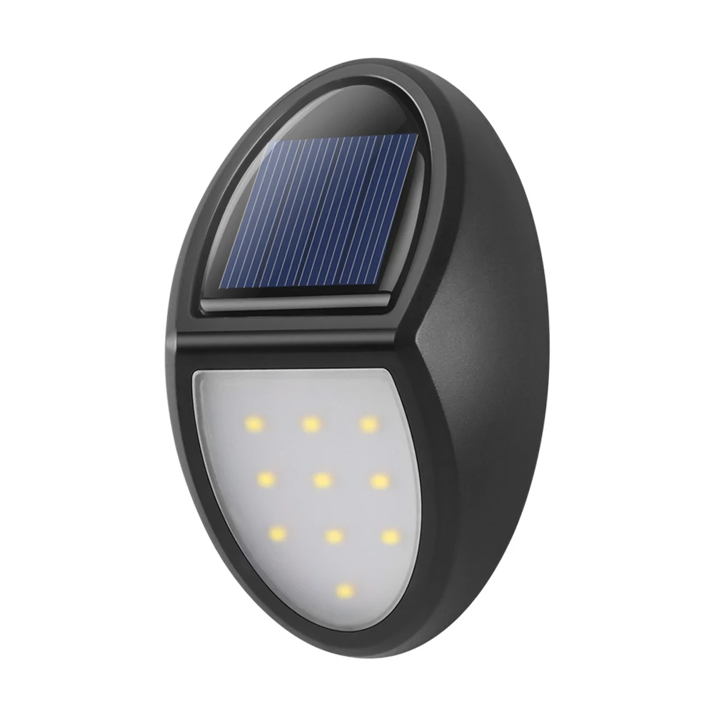 10 LED Wall Light Solar Powered Lamp Waterproof Security Night Light