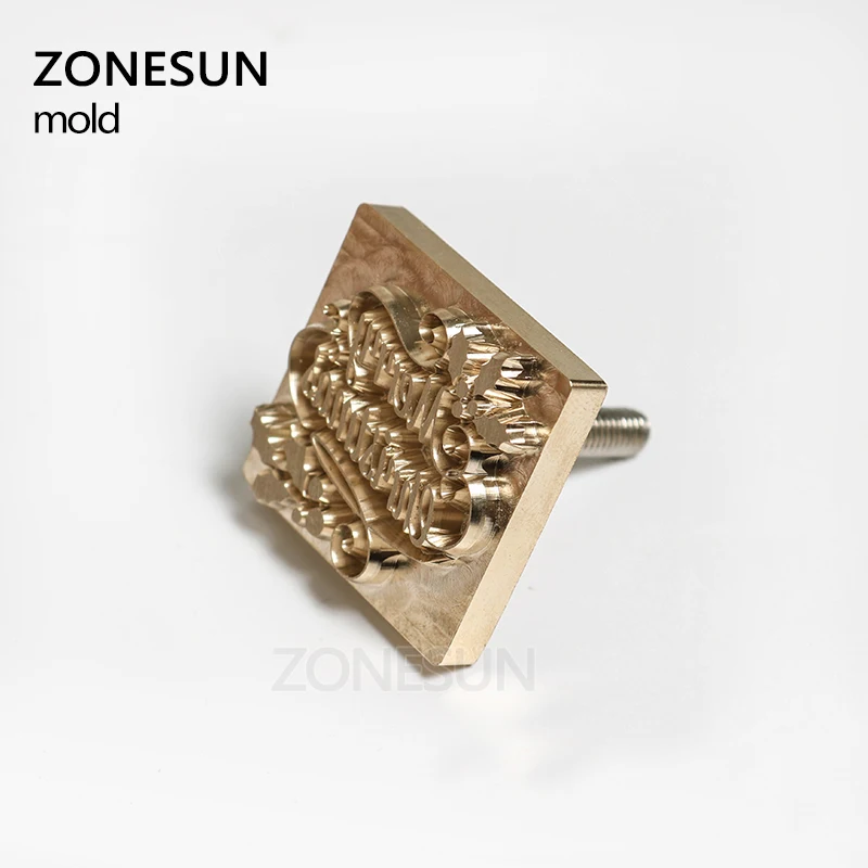 ZONESUN Персонализированная медная латунная штамповка деревянная кожаная бумажная