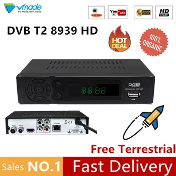 

Vmade DVB-T2 8939 Full HD 1080P T2 in Terrestrial Receiver Digital box support Youtube,PVR with network RJ45 Set Top Boxes