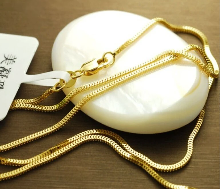 Authentic Solid Yellow Gold Necklace/Box Milan Chain Necklace/ 2.99gin