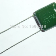 10 шт. лавсановой пленки конденсатор с алюминиевой крышкой, 400V 2G104J 0,1 мкФ 100nF 2G104 5% полиэстеровый пленочный конденсатор