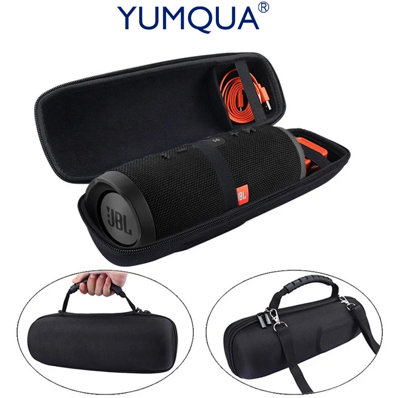 

YUMQUA Pouch Bag for JBL Charge 3 Travel Protective Cover Case For JBL Charge3 Bluetooth Speaker Extra Space Plug & Cables Belt