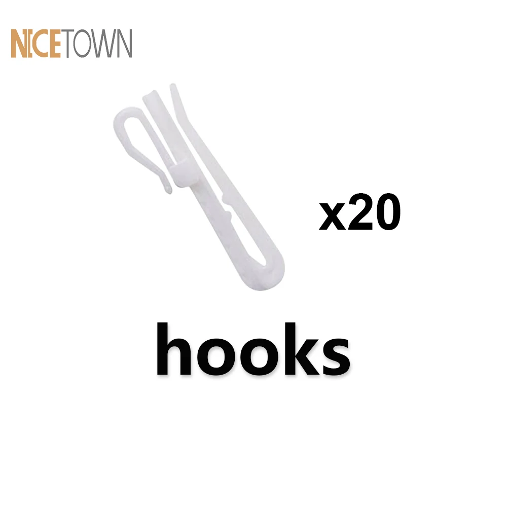 20 Pcs Japanese Style Curtains Pattern Plastic Hold backs Tieback Hooks