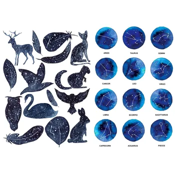 

1 PCS Star Constellation Animal Korean Precut Decoration Stickers Desk Organizer School Supplies Office Accessories