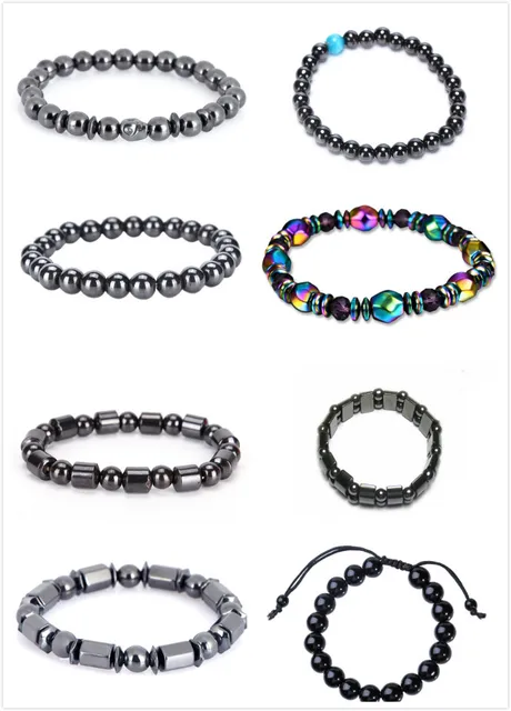8 Styles Weight Loss Black Stone Magnetic Therapy Bracelet Health 8 Styles Weight Loss Black Stone Magnetic Therapy Bracelet Health Care Biomagnetism Magnet Reduce Hand