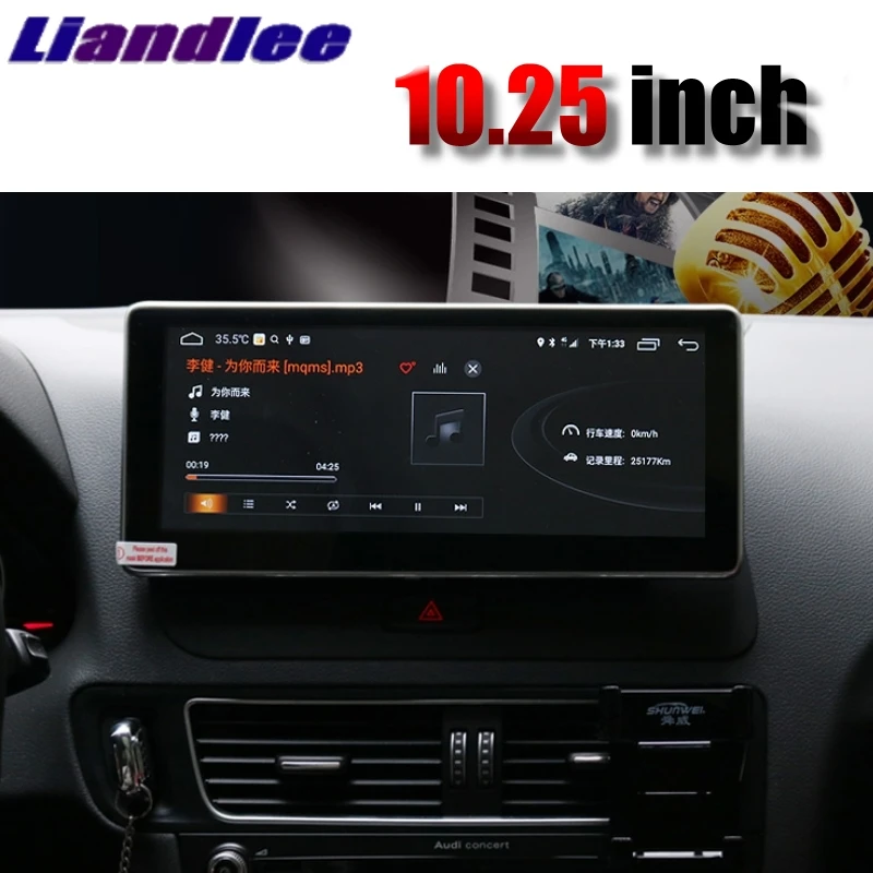 Автомобильный мультимедийный плеер Liandlee NAVI для Audi Q5 8R 2009~ LHD Android 4G ram CarPlay адаптер с радио, gps, wifi 4G навигация