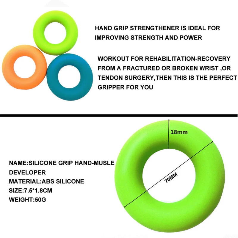Ручное зажимное кольцо мышцы Мощность Обучение Резиновое кольцо фитнес средства ухода за кожей здания Carpal экспандер для тренировок палец