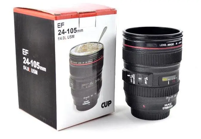 

Free shipping 480pcs/lot Coffee camera lens mug cup Caniam logo