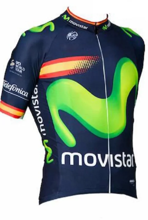 Movistar pro первое место в команде мужские летние майки для велоспорта с коротким рукавом велосипедная одежда Ropa Ciclismo мужская одежда быстросохнущая рубашка - Цвет: Красный