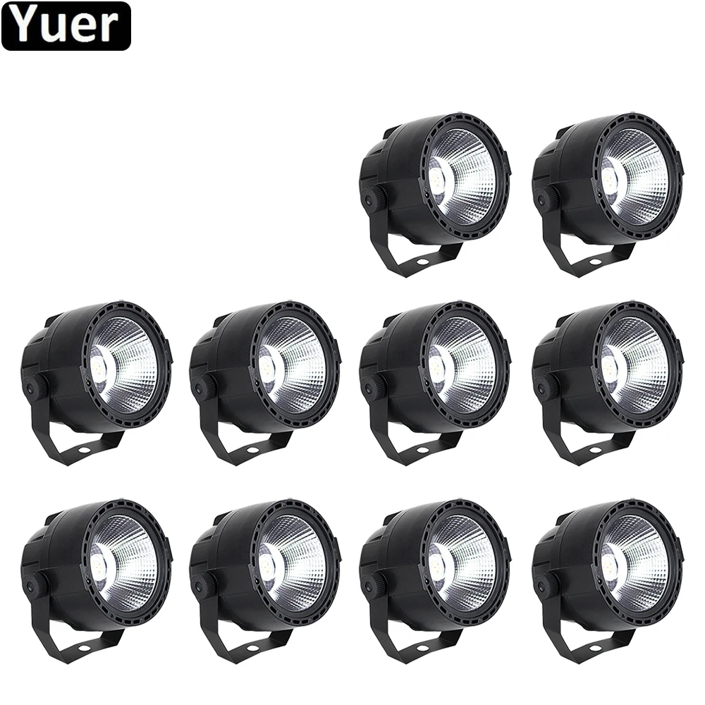

10Pcs/Lot COB 30W RGBW 4IN1 Flat Par Lightpar DMX512 Disco KYV Party Music Lights Professional Stage DJ Equipment Night Light