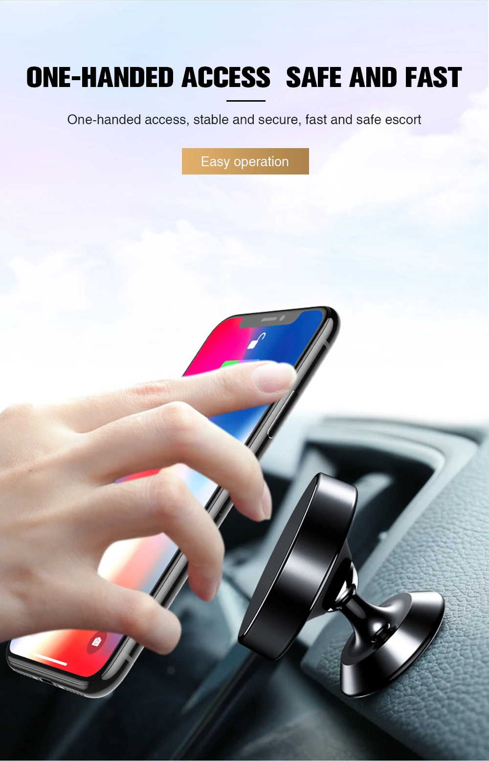 Магнитный автомобильный держатель для телефона для iPhone XS Max 7 Air Mount, магнитный держатель для samsung S10 Plus, магнитный держатель для сотового телефона в автомобиле