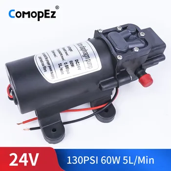 

DC 24V 60W 130PSI 5L / Min Electric Diaphragm Pump Self-priming Booster Home Garden Return Control Car Wash