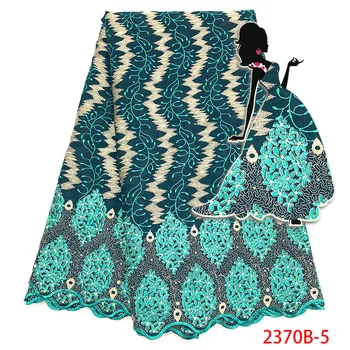 

Hot Sells African Voile Lace Fabric 2019 High Qaulity Green Color Swiss Voile Lace In Switzerland For Party Add Stones AMY2370B