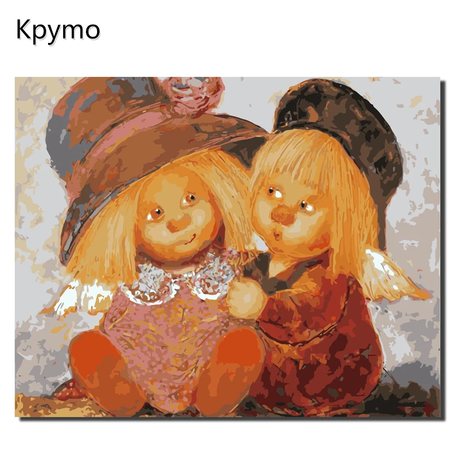 

Kpymo Chuvilyaeva Galina angel Painting By Numbers Digital Pictures Color Number On Canvas Unique Gifts Home Decoration Poster