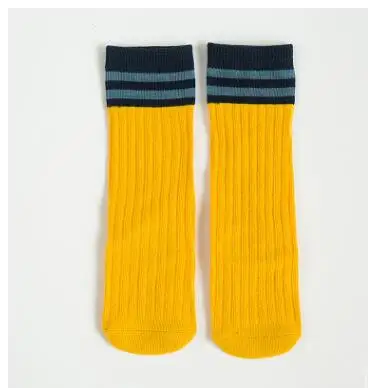 Стильные носки для малышей с рисунком мышки, лисы, Тоторо хлопковые носки для маленьких мальчиков и девочек теплые гольфы, детский носок - Цвет: yellow