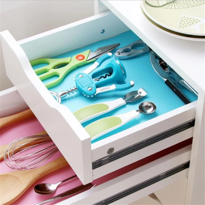 Kitchen Drawer Waterproof Table Mat Drawers Cabinet Shelf Liners Non Slip Cupboard Placemat Shoes Mat Wardrobe Pad For Home Drawer Shelf Liner Aliexpress