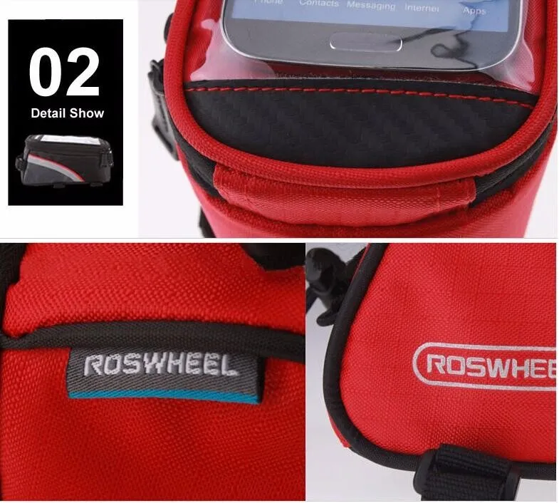 Best ROSWHEEL Outdoor Waterproof Cycling Bicycle Bag MTB Bike Frame Tube Panniers Touchscreen Phone Case Reflective Bags 4.2"4.8"5.5" 5 Best ROSWHEEL Outdoor Waterproof Cycling Bicycle Bag MTB Bike Frame Tube Panniers Touchscreen Phone Case Reflective Bags 4.2"4.8"5.5" 5