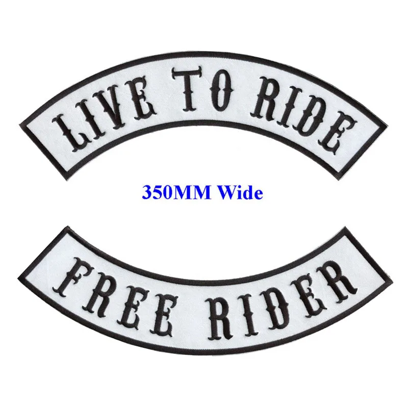 Байкерские нашивки LIVE TO RIDE с утюгом на заднюю часть куртки одежда бесплатные
