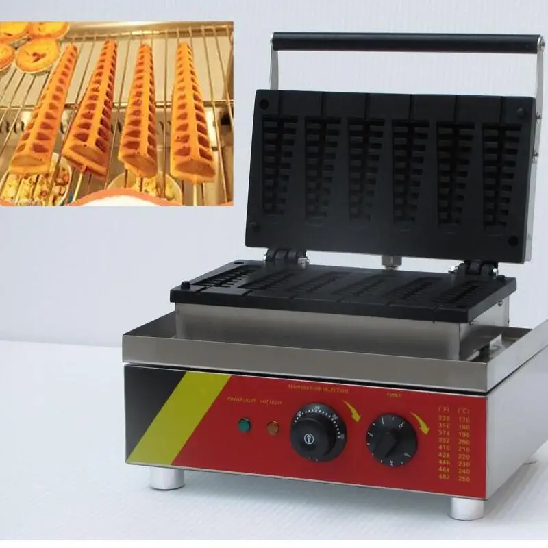 NP 503 Free shipping 220v 110v 6 PCS Lolly Waffle Maker Waffle Stick