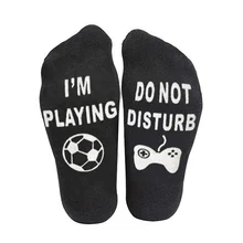 1 пара игровые печатные буквы хлопковые Дышащие носки на день рождения Рождественские подарки B2Cshop