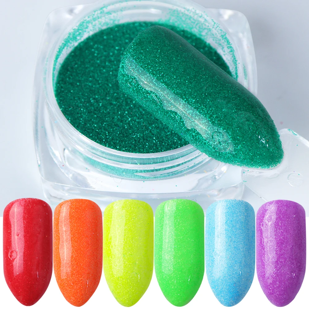 

1 Box Nail Glitter Sugar Sandy Powder Dust Summer Rainbow Color Holo Dazzling Ultra-fine Pigment Manicure Decoration JIST01-12