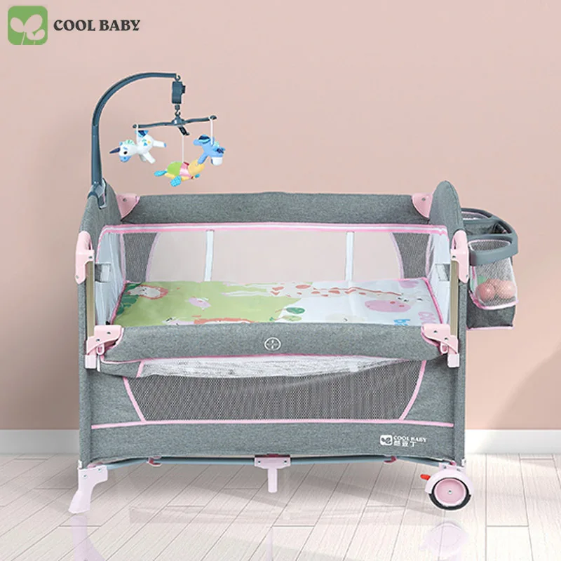 

Coolbaby 960F Baby bed cot high quality foldable easy to carry and fence